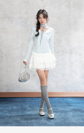 Lace Stitching Skirt