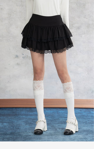 Lace Stitching Skirt