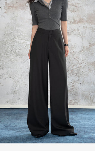 Draped Wide Leg Pants