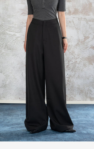 Draped Wide Leg Pants