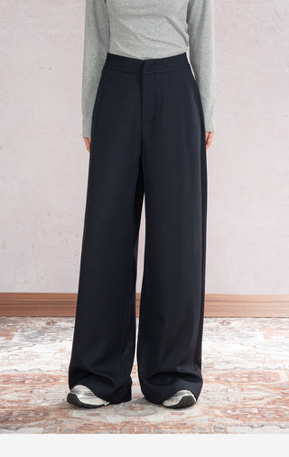 Draped Wide Leg Pants