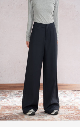 Draped Wide Leg Pants