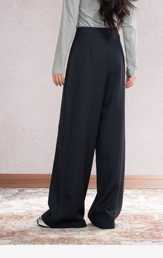 Draped Wide Leg Pants