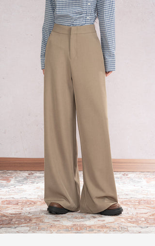 Draped Wide Leg Pants