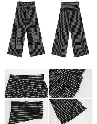 Striped Wide-Leg Pants