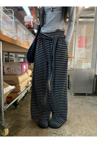 Striped Wide-Leg Pants