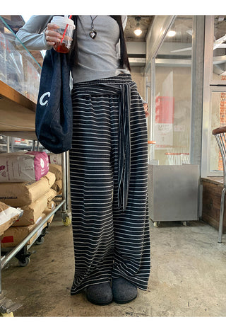 Striped Wide-Leg Pants
