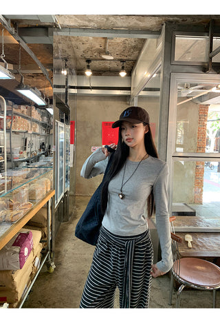 Striped Wide-Leg Pants
