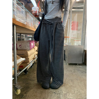 Striped Wide-Leg Pants