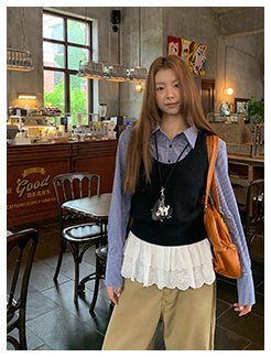 Plaid Lace Shirt