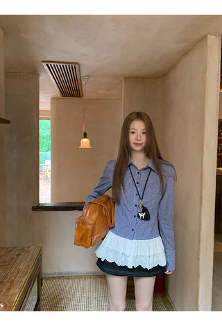 Plaid Lace Shirt