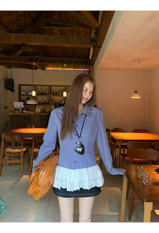 Plaid Lace Shirt
