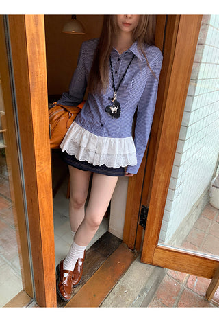 Plaid Lace Shirt