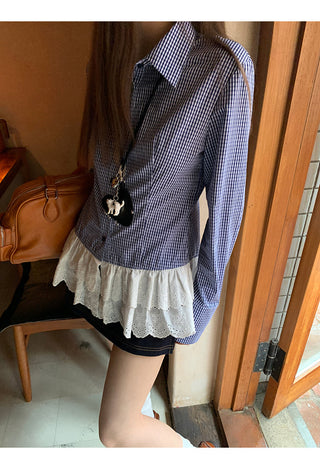 Plaid Lace Shirt