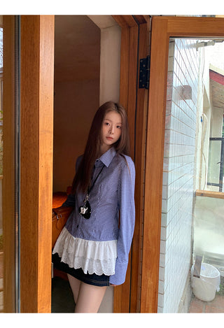 Plaid Lace Shirt