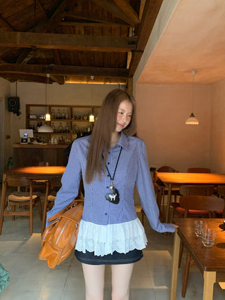 Plaid Lace Shirt