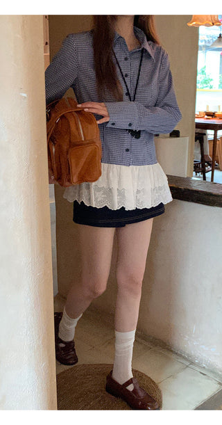 Plaid Lace Shirt