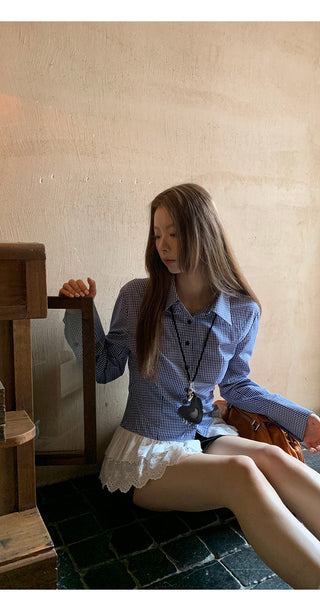Plaid Lace Shirt