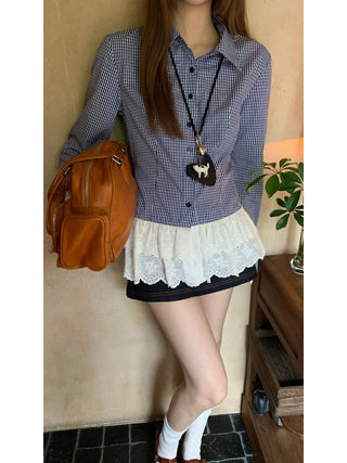 Plaid Lace Shirt