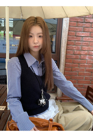Plaid Lace Shirt