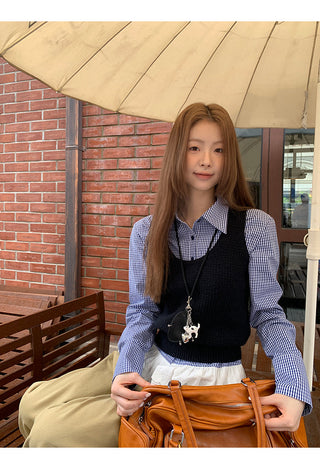 Plaid Lace Shirt