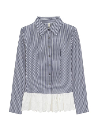 Plaid Lace Shirt