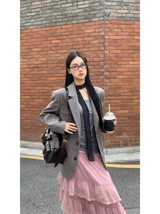 Polka Dot Scarf Black