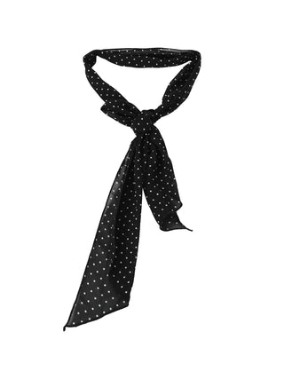 Polka Dot Scarf Black