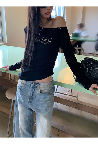 Womens High Waist Wide-Leg Jeans