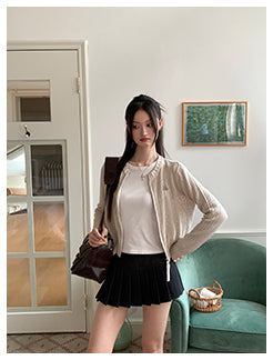 Pleated A-Line Skirt