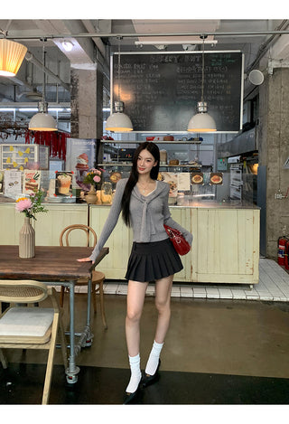 Pleated A-Line Skirt