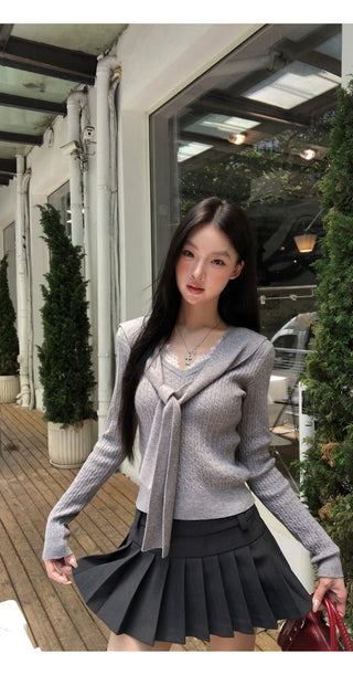 Pleated A-Line Skirt