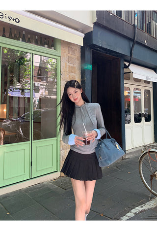 Pleated A-Line Skirt