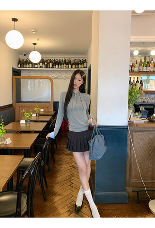 Pleated A-Line Skirt
