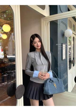 Pleated A-Line Skirt