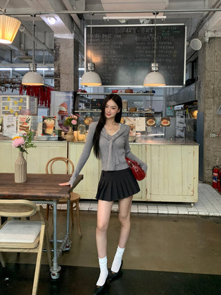 Pleated A-Line Skirt