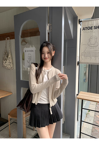 Pleated A-Line Skirt