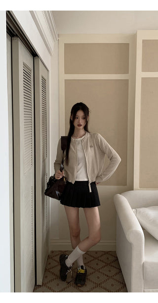 Pleated A-Line Skirt