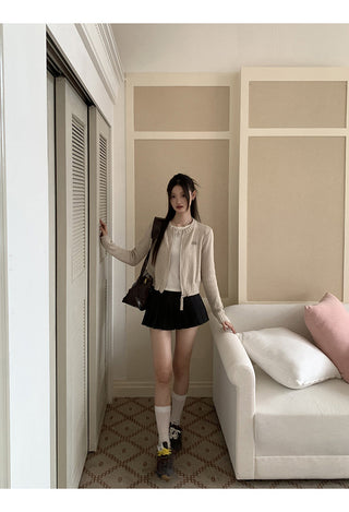 Pleated A-Line Skirt