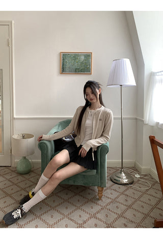 Pleated A-Line Skirt
