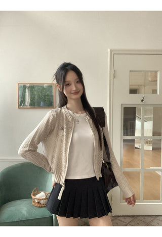 Pleated A-Line Skirt