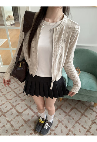Pleated A-Line Skirt