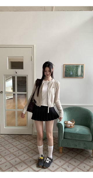 Pleated A-Line Skirt