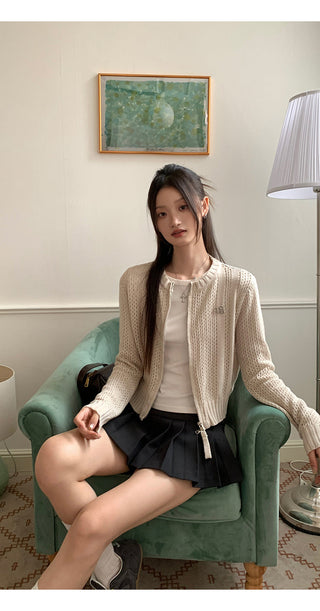 Pleated A-Line Skirt