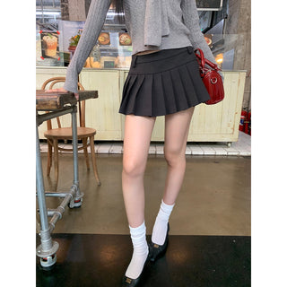 Pleated A-Line Skirt