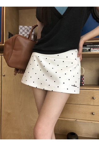Polka Dot A-Line Skirt