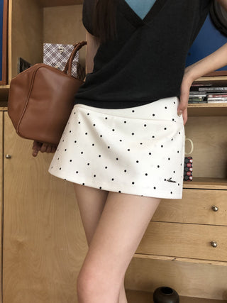 Polka Dot A-Line Skirt