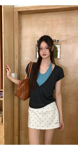 Polka Dot A-Line Skirt