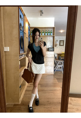 Polka Dot A-Line Skirt