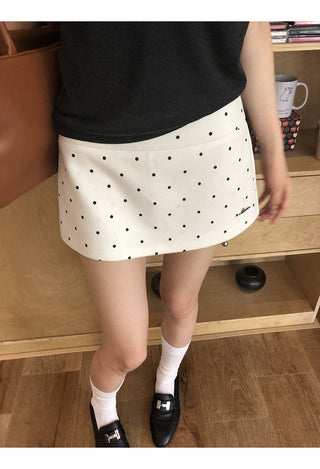 Polka Dot A-Line Skirt
